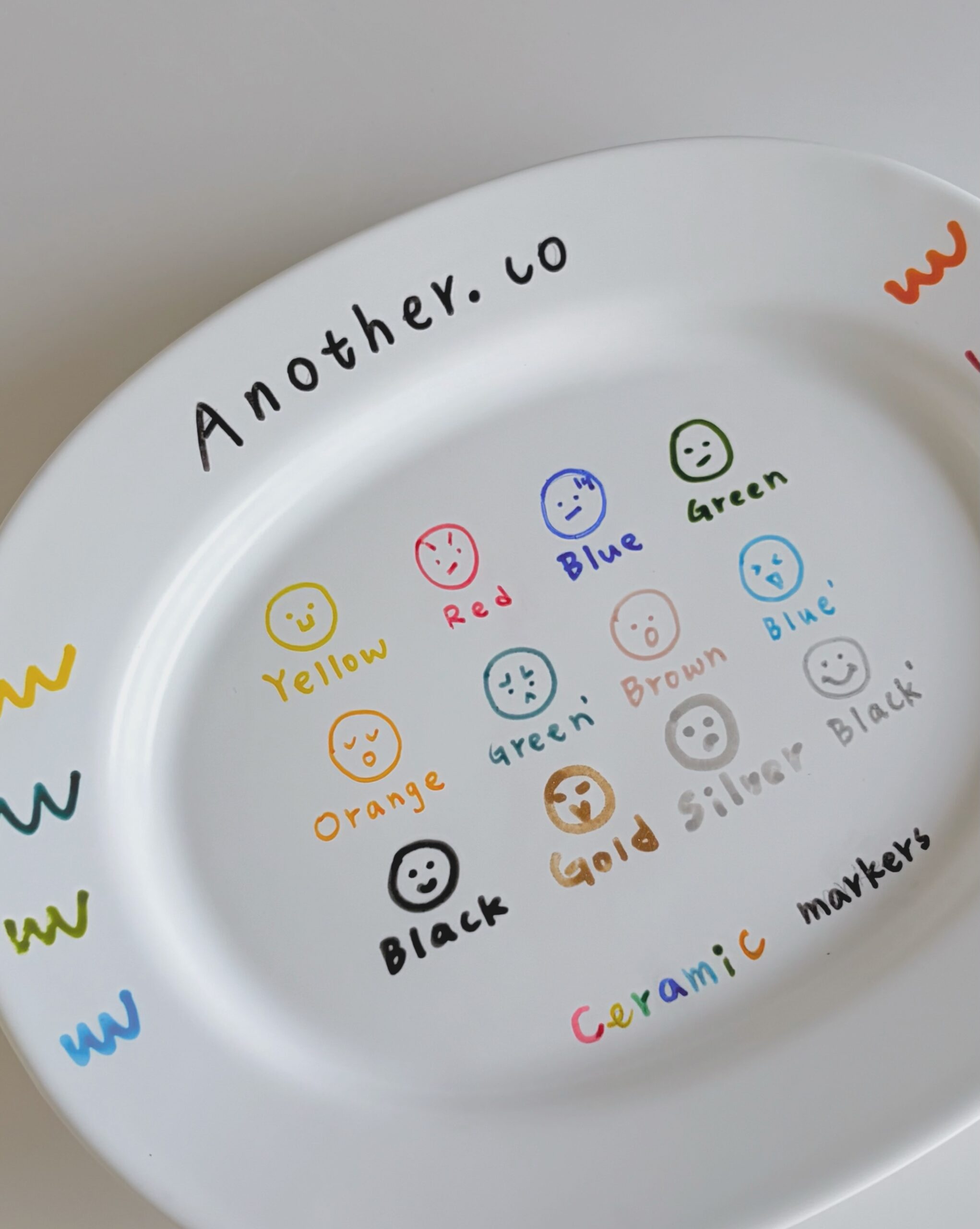 彩繪馬克筆玻璃:瓷器